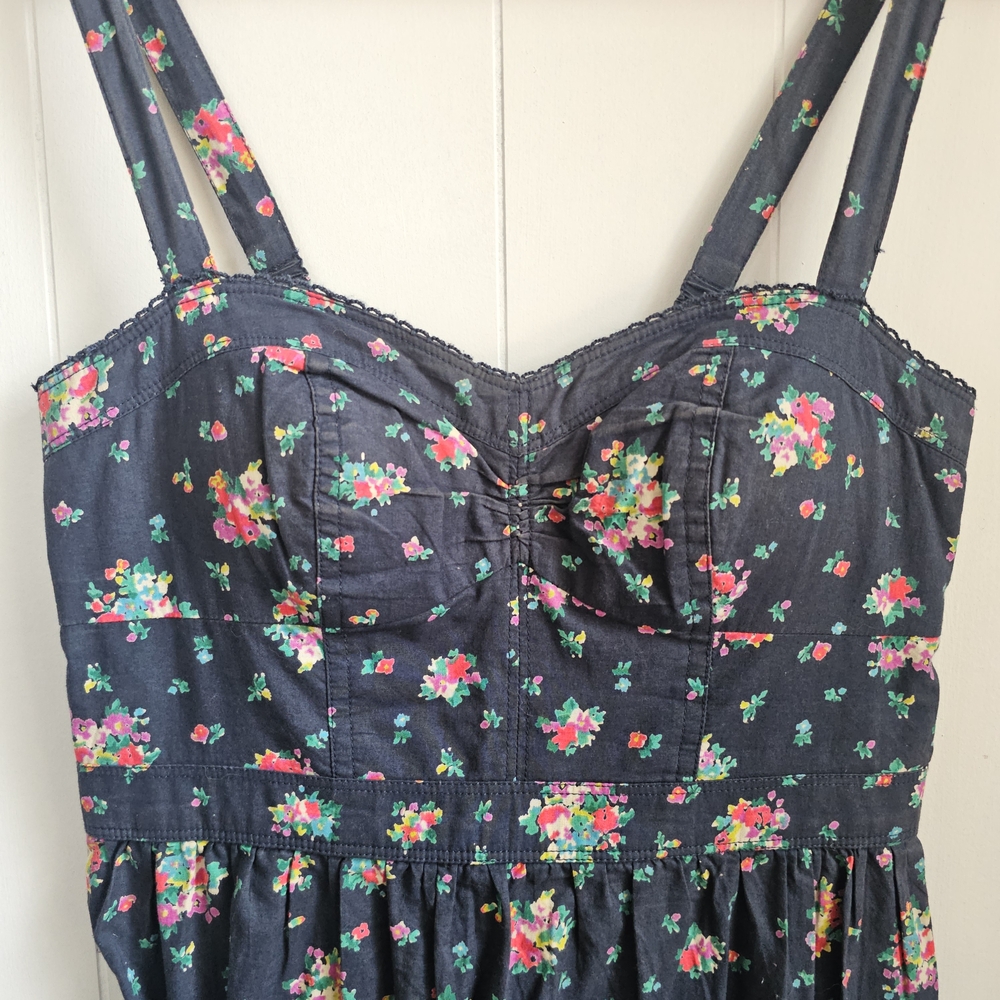AEO Navy Floral Summer Dress - Picture 3 of 7